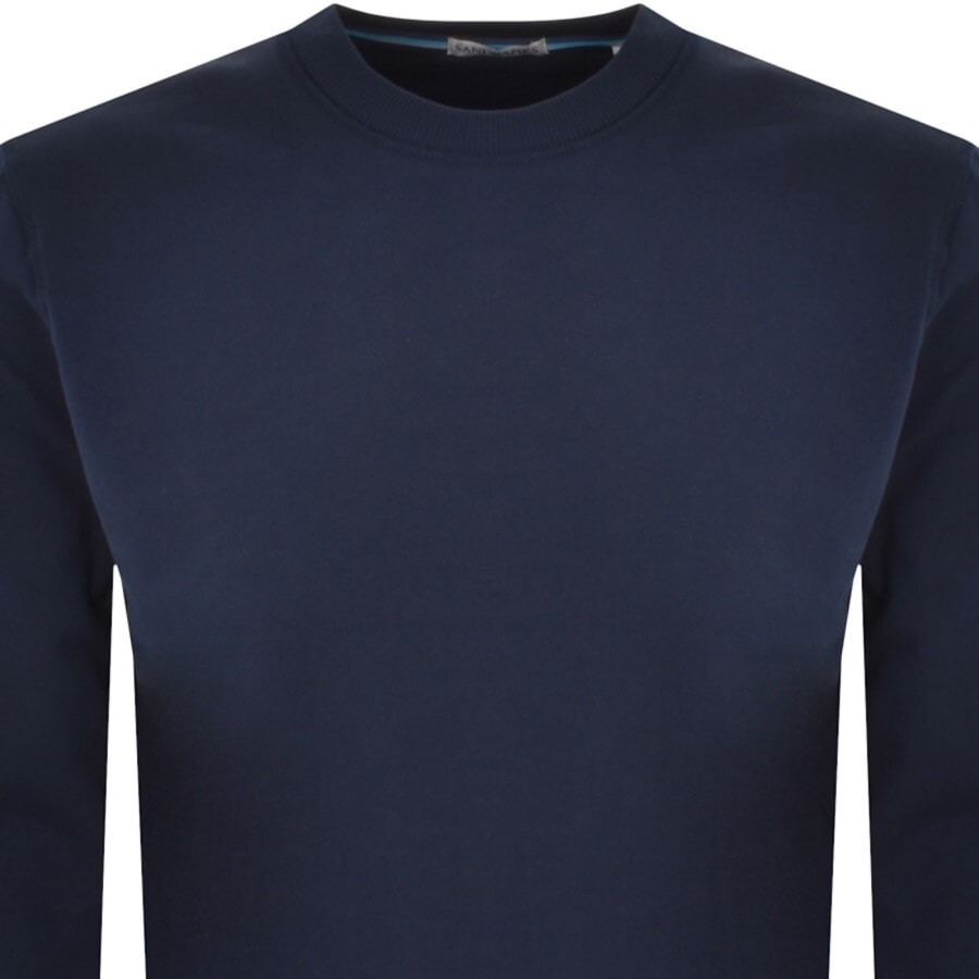Image number 2 for Sandbanks Badge Logo Sweatshirt Navy