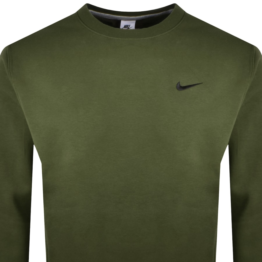 Image number 2 for Nike Club Swoosh Sweatshirt Khaki