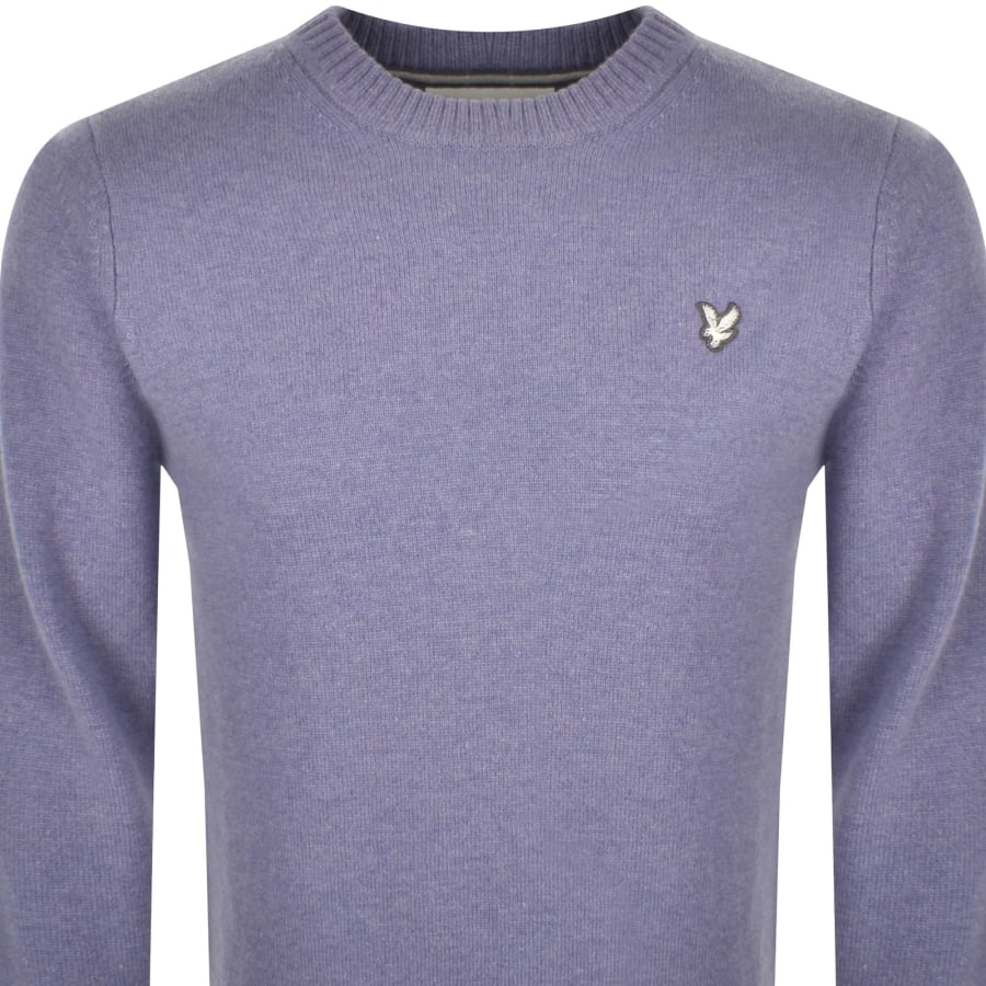 Image number 2 for Lyle And Scott Lambswool Jumper Blue