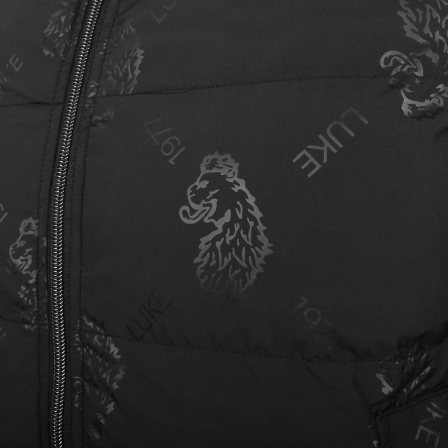 Image number 3 for Luke 1977 Mallard Quilted Hooded Jacket Black