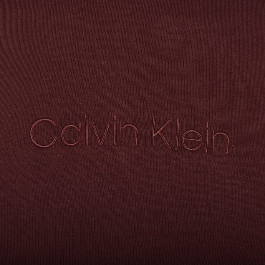 Image number 3 for Calvin Klein Logo Hoodie Brown