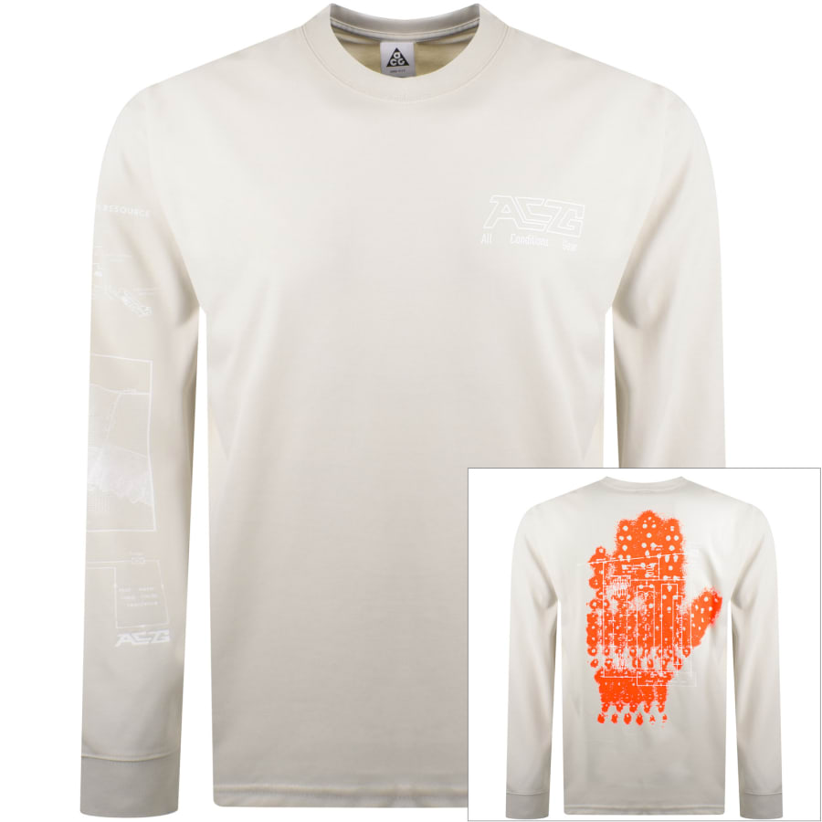 Image number 1 for Nike ACG Geothermal T Shirt Light Orewood