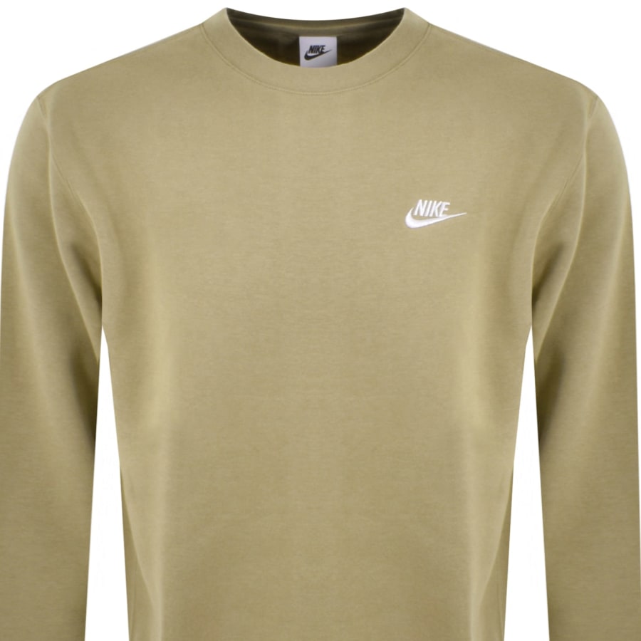 Image number 2 for Nike Crew Neck Club Sweatshirt Khaki