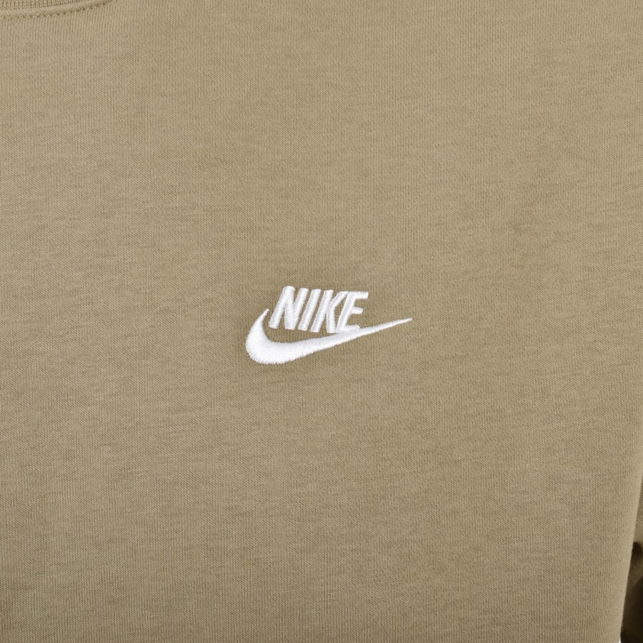 Image number 3 for Nike Crew Neck Club Sweatshirt Khaki