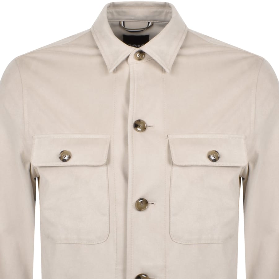 Image number 2 for BOSS C Carper Overshirt Beige