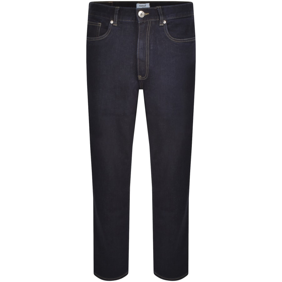 Image number 2 for Farah Norwood Regular Fit Dark Wash Jeans Blue