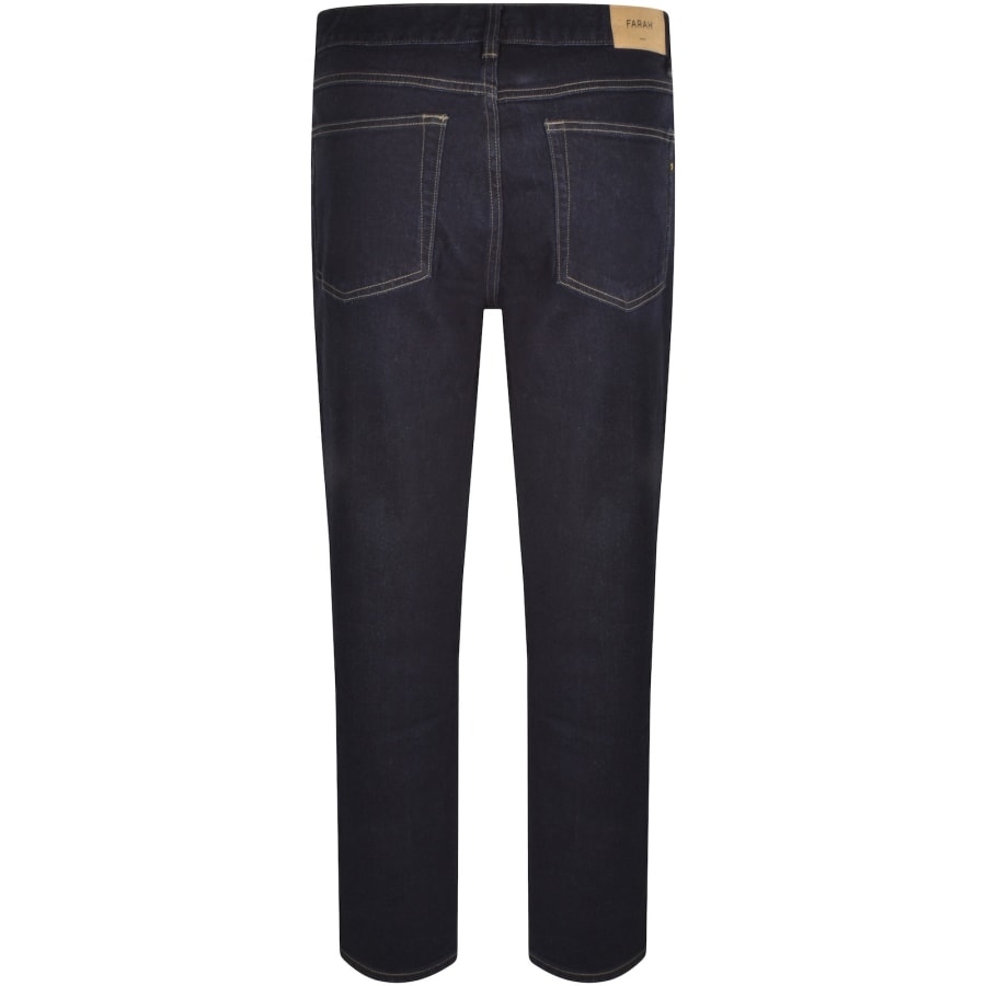 Image number 3 for Farah Norwood Regular Fit Dark Wash Jeans Blue