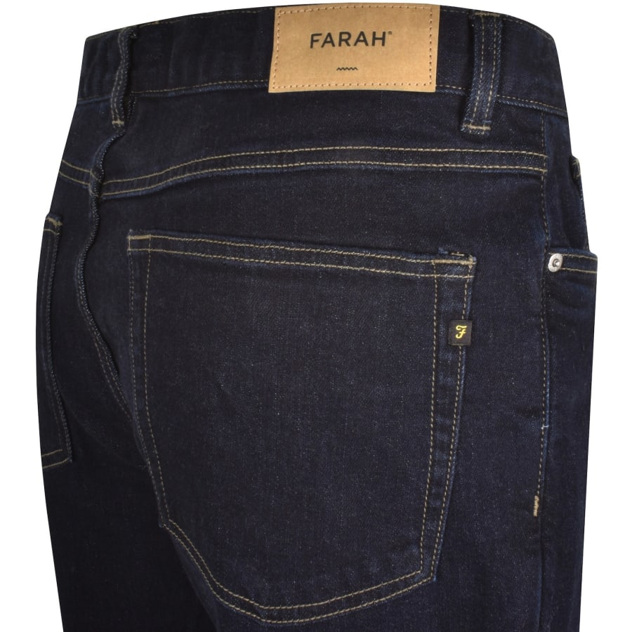 Image number 4 for Farah Norwood Regular Fit Dark Wash Jeans Blue