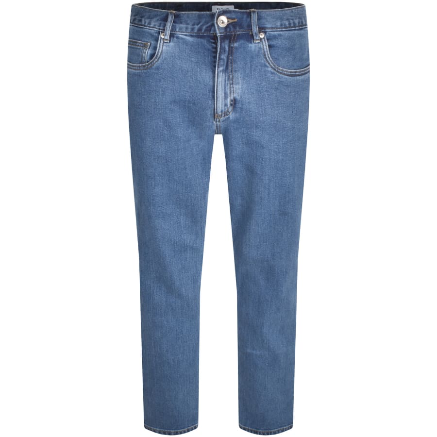 Image number 2 for Farah Elm Mid Wash Slim Fit Jeans Blue