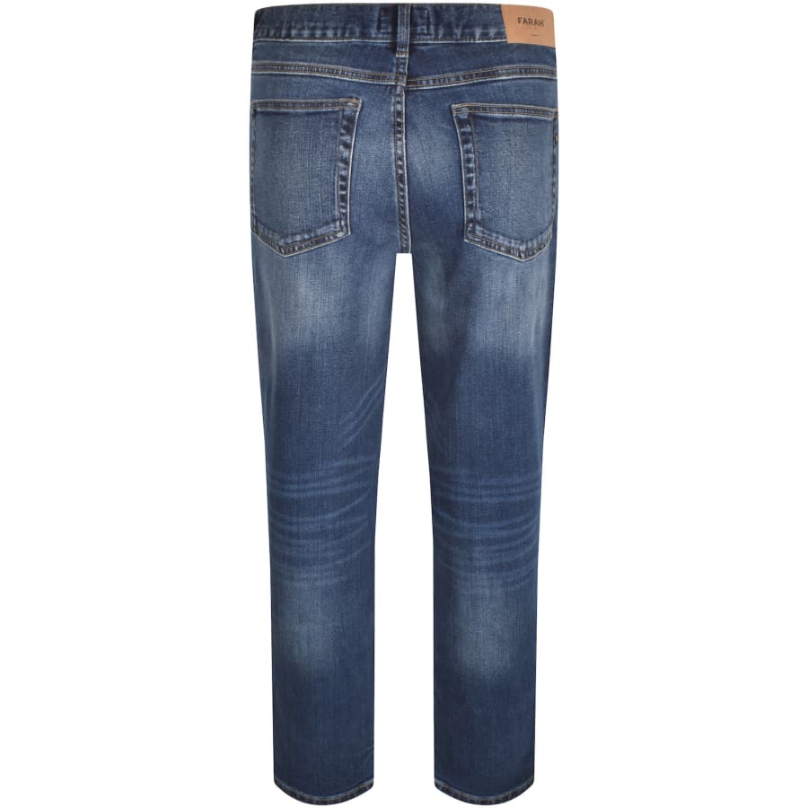 Image number 3 for Farah Norwood Regular Fit Mid Wash Jeans Blue