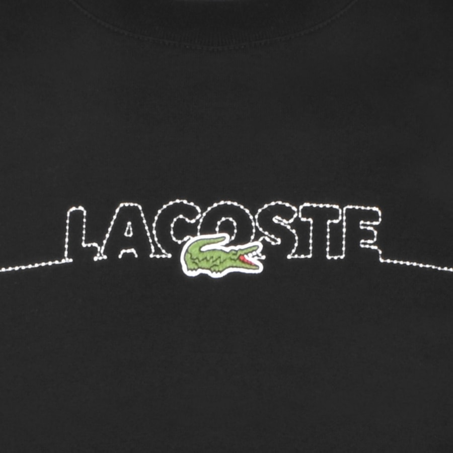 Image number 3 for Lacoste Embroidered Logo T Shirt Black