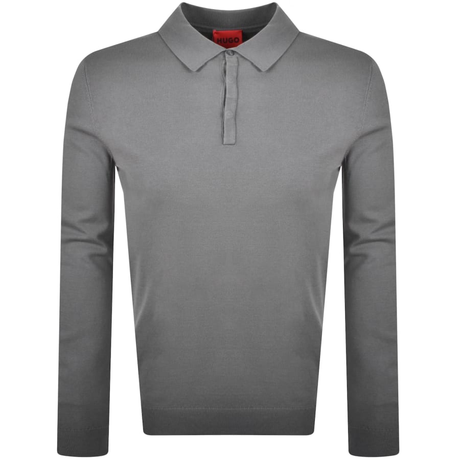 Image number 1 for HUGO San Pippo Slim Fit Polo T Shirt Grey