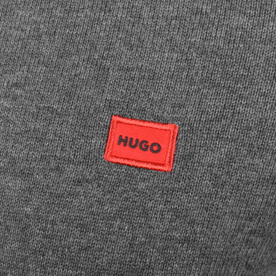 Image number 3 for HUGO San Cassius Knit Jumper Grey