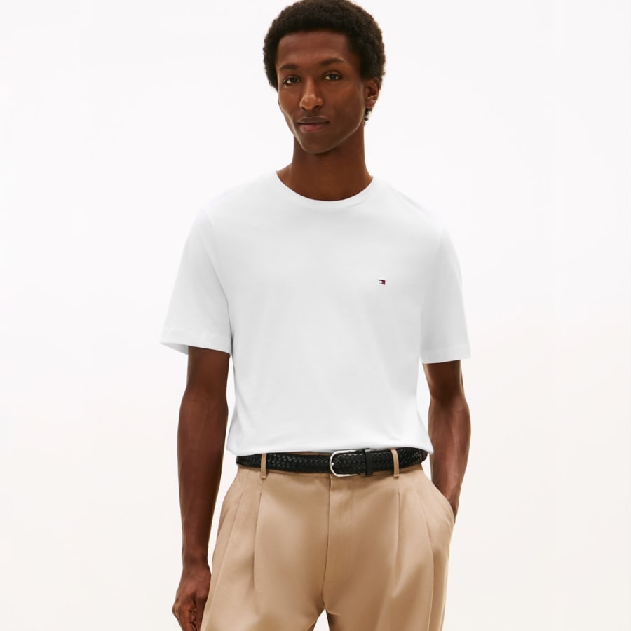 Image number 4 for Tommy Hilfiger Essential Solid T Shirt White