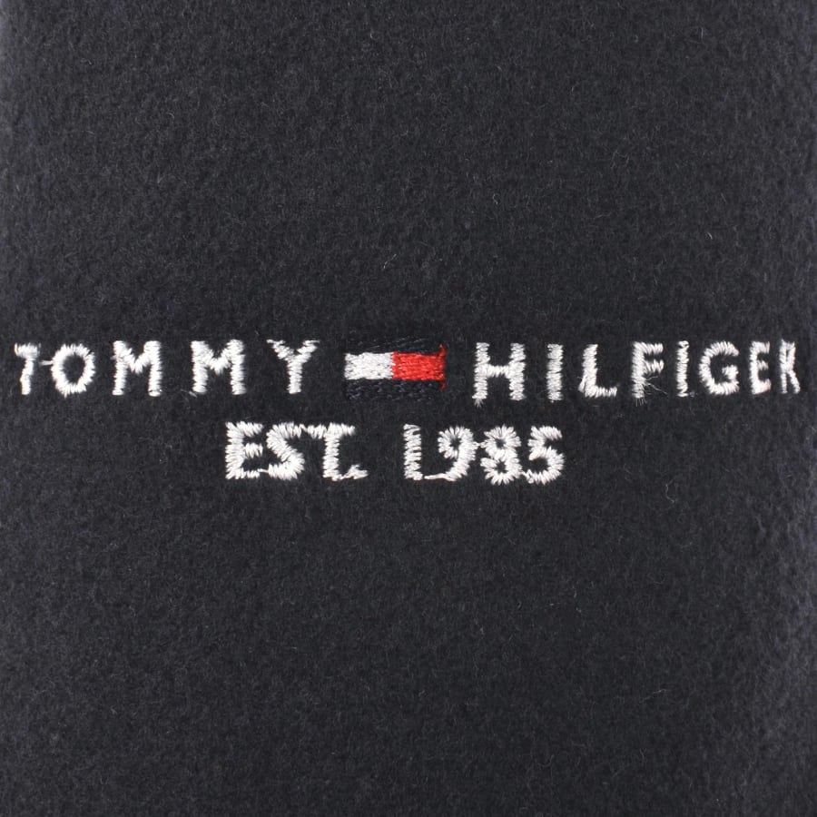 Image number 4 for Tommy Hilfiger Logo Felt Slippers Navy