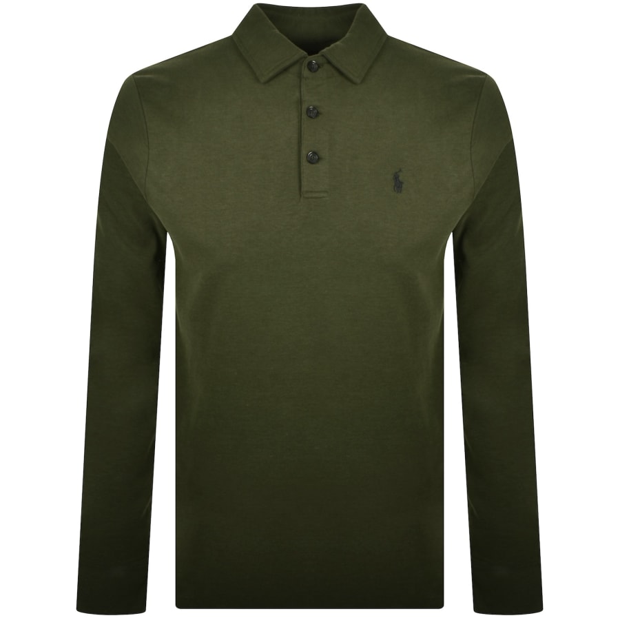 Image number 1 for Ralph Lauren Long Sleeve Polo T Shirt Green