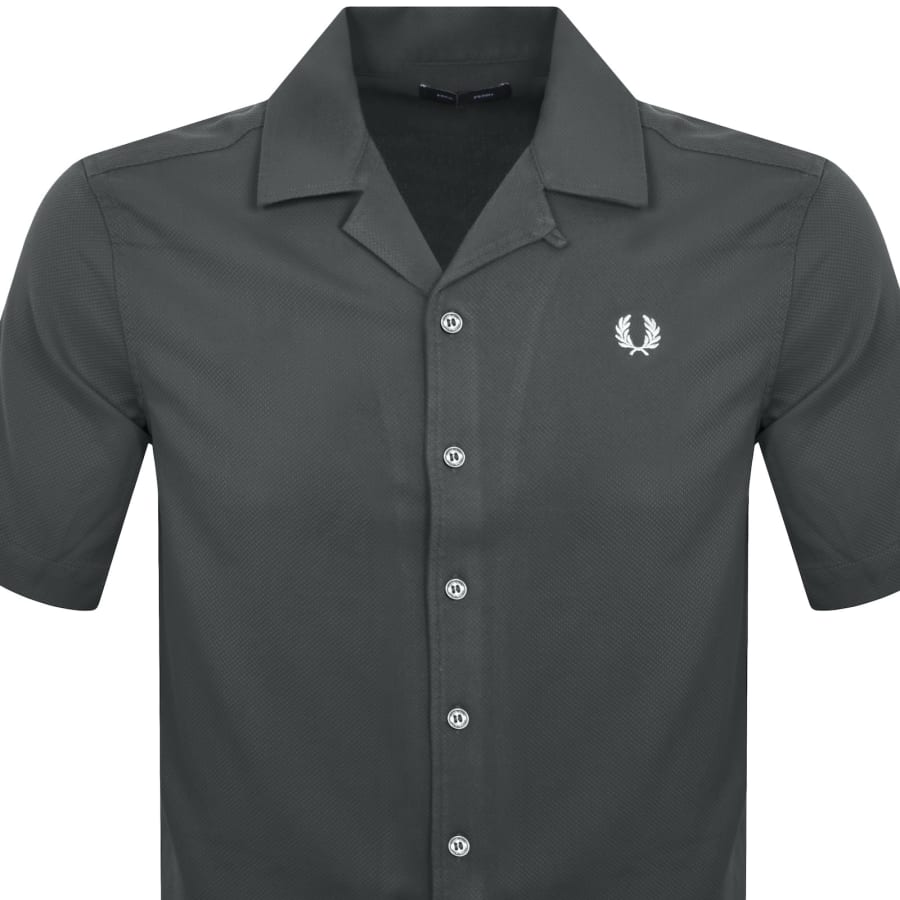 Image number 2 for Fred Perry Compress Mesh Revere Shirt Grey