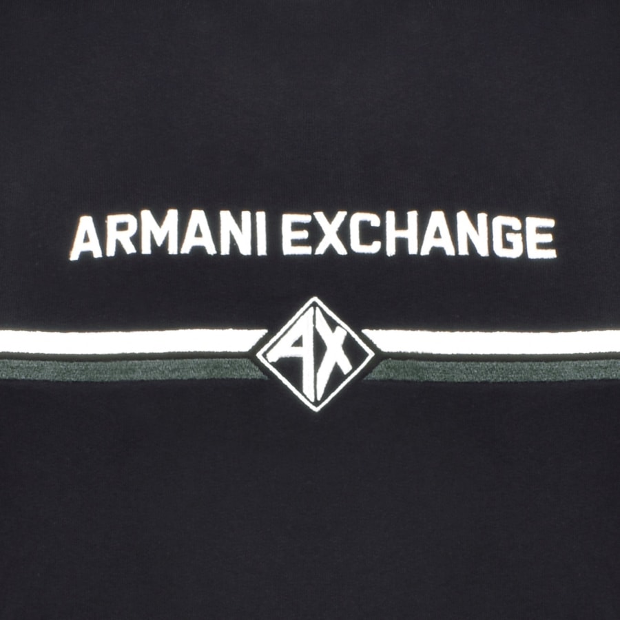 Image number 3 for Armani Exchange Logo Sweatshirt Deep Navy