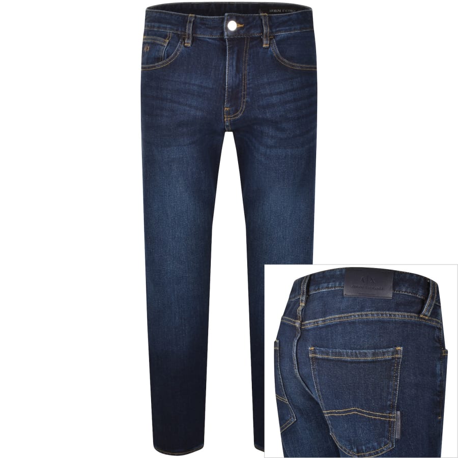 Image number 1 for Armani Exchange J13 Slim Fit Jeans Blue