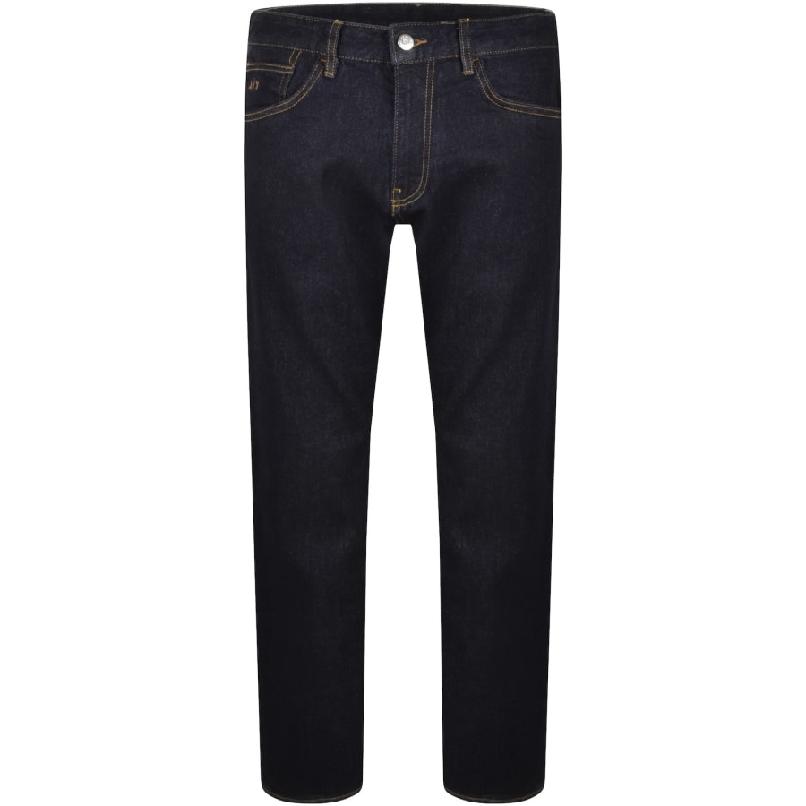 Image number 2 for Armani Exchange J16 Straight Fit Jeans Navy