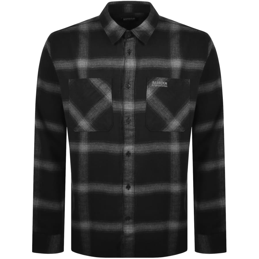 Image number 1 for Barbour International Fenton Oxford Shirt Black