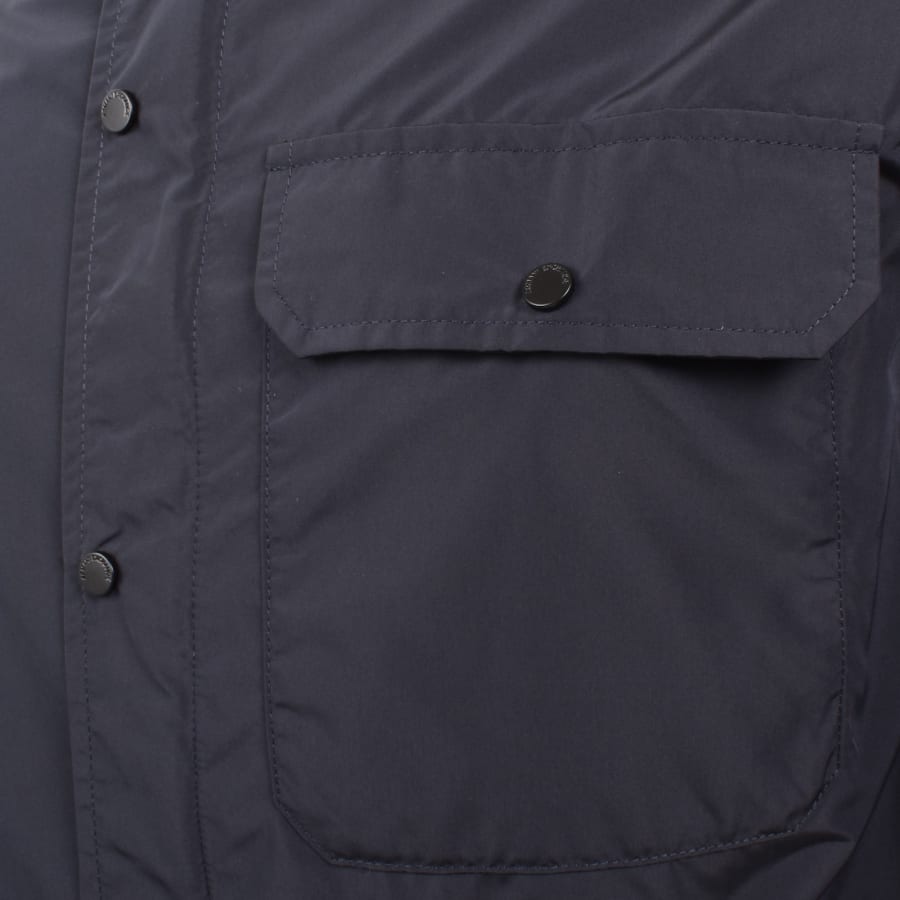 Image number 3 for Armani Exchange Long Sleeve Overshirt Navy