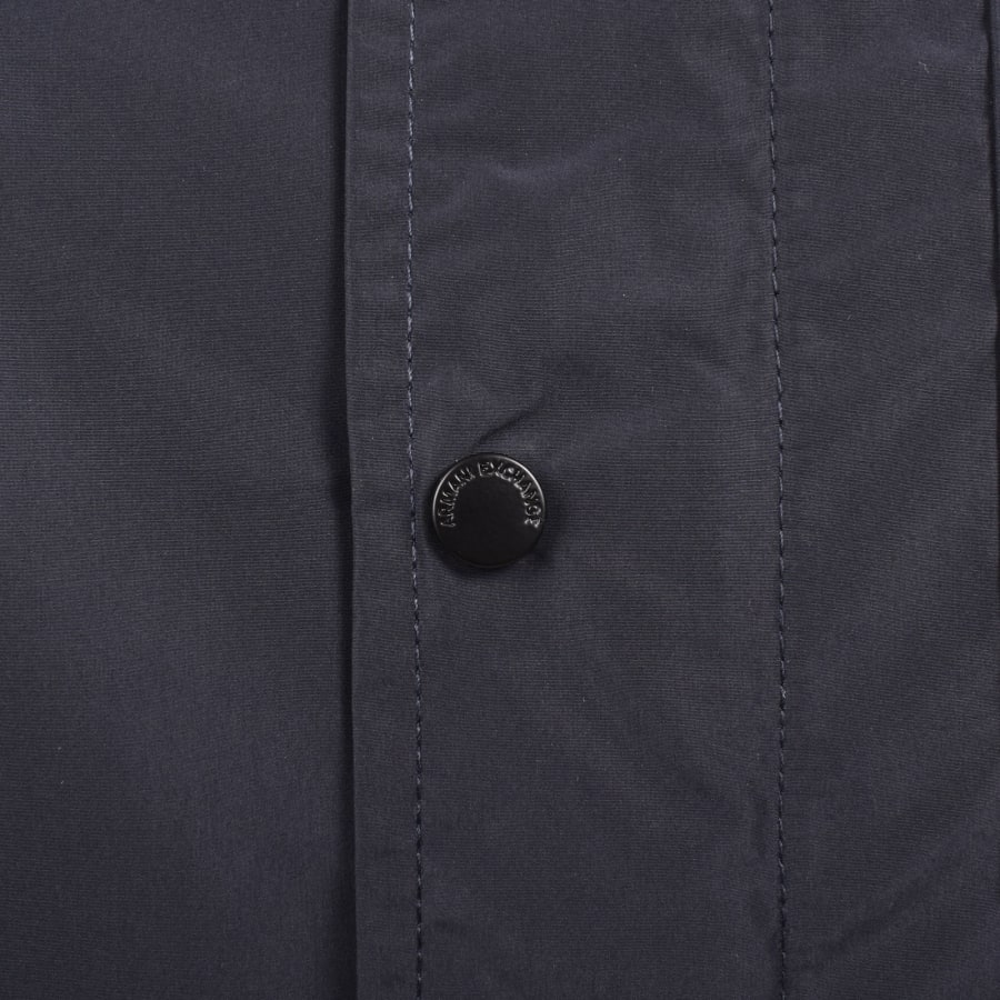 Image number 4 for Armani Exchange Long Sleeve Overshirt Navy