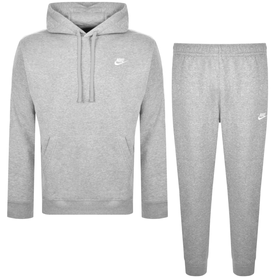 Image number 1 for Nike Hooded Tracksuit Grey