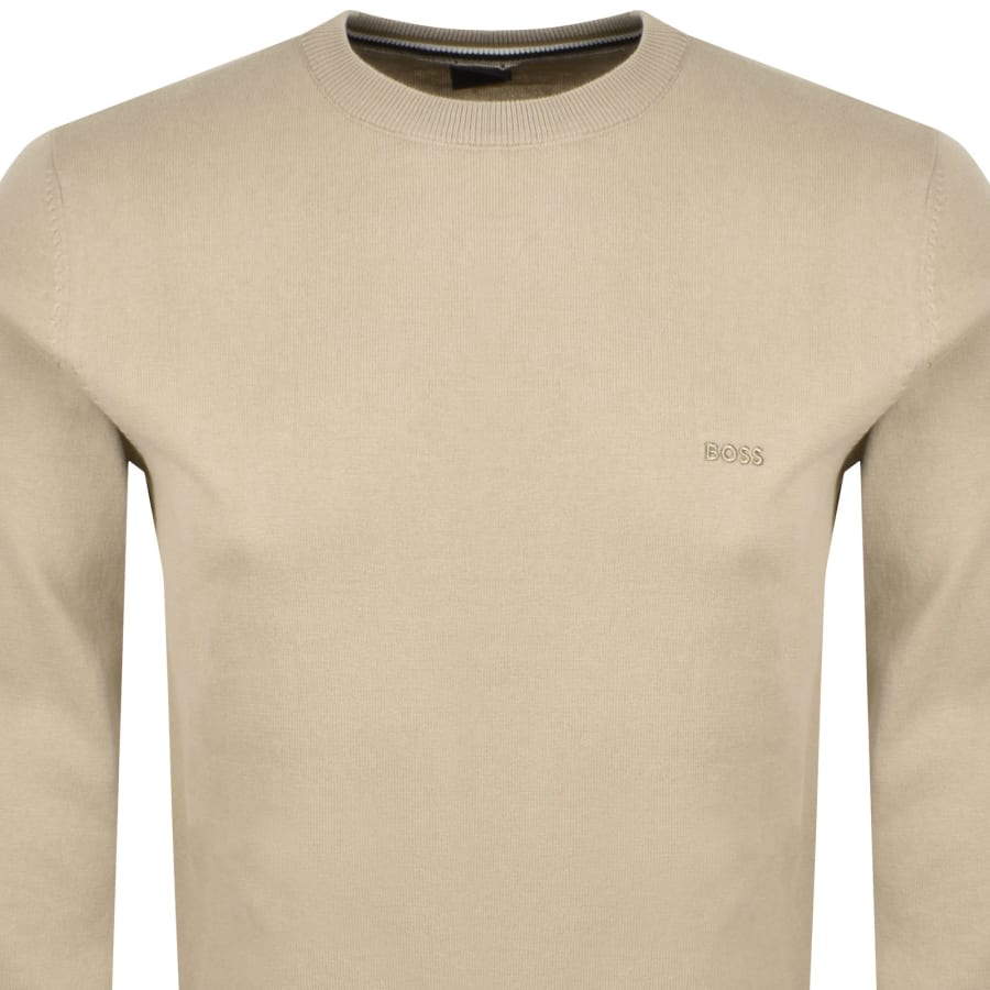 Image number 2 for BOSS Pacas L Knit Jumper Light Beige