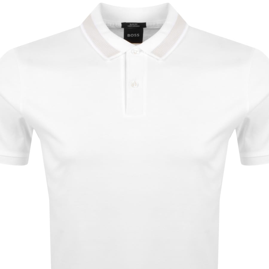 Image number 2 for BOSS H Phillipson Slim Fit Polo T Shirt White
