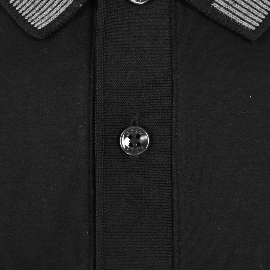 Image number 3 for BOSS H Pleins Slim Fit Polo T Shirt Black