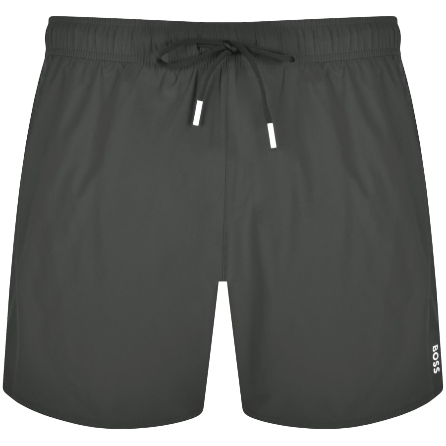 Image number 2 for BOSS Iconic Swim Shorts Grey