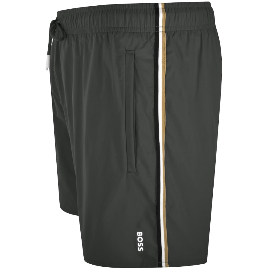Image number 4 for BOSS Iconic Swim Shorts Grey