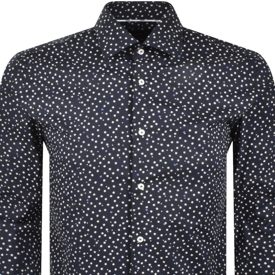 Image number 2 for BOSS H Hank Kent C1 Slim Fit Shirt Navy