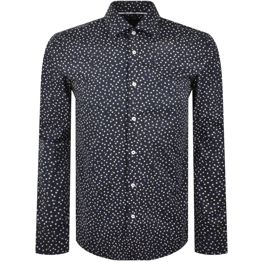 Image number 1 for BOSS H Hank Kent C1 Slim Fit Shirt Navy