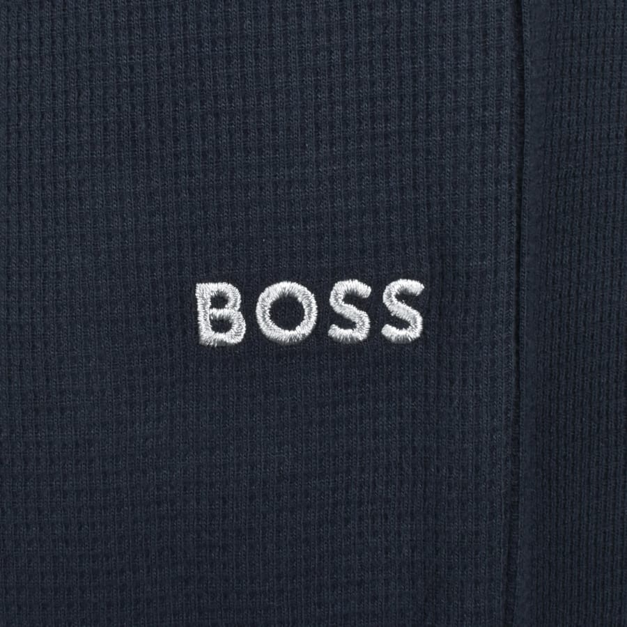 Image number 3 for BOSS Waffle Cuff Joggers Navy