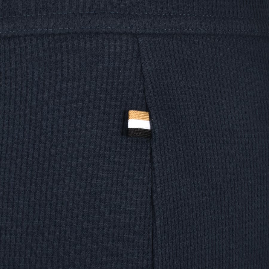Image number 4 for BOSS Waffle Cuff Joggers Navy