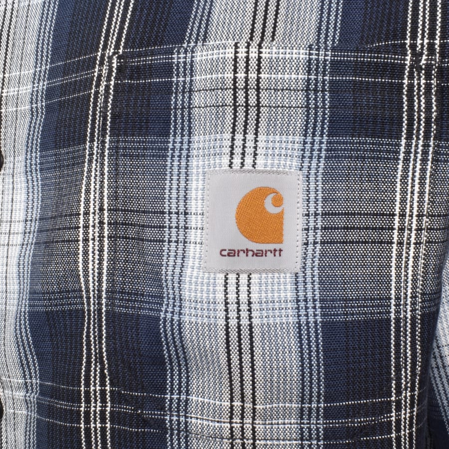 Image number 3 for Carhartt WIP Blanton Loose Fit Shirt Navy