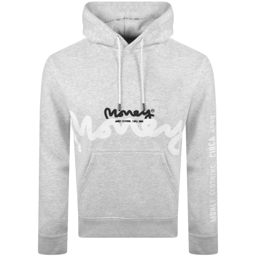 Image number 2 for Money Layered Logo Hooded Tracksuit Grey