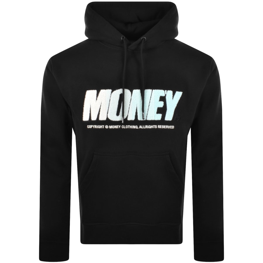 Image number 2 for Money Chenille Block Fader Hoodie Black