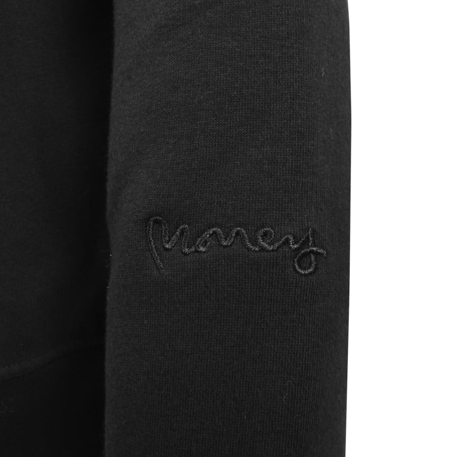 Image number 4 for Money Chenille Block Fader Hoodie Black