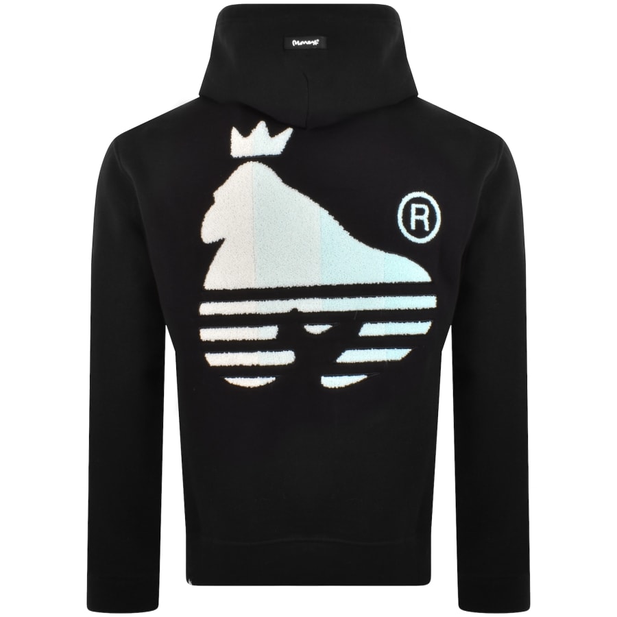 Image number 5 for Money Chenille Block Fader Hoodie Black