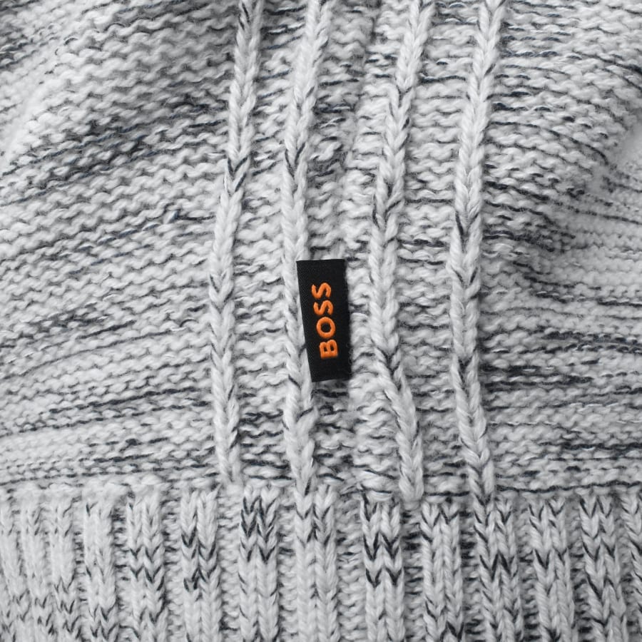 Image number 3 for BOSS Kancun Relaxed Fit Knit Jumper White