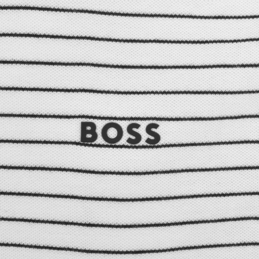 Image number 3 for BOSS Pales Stripe Polo T Shirt White