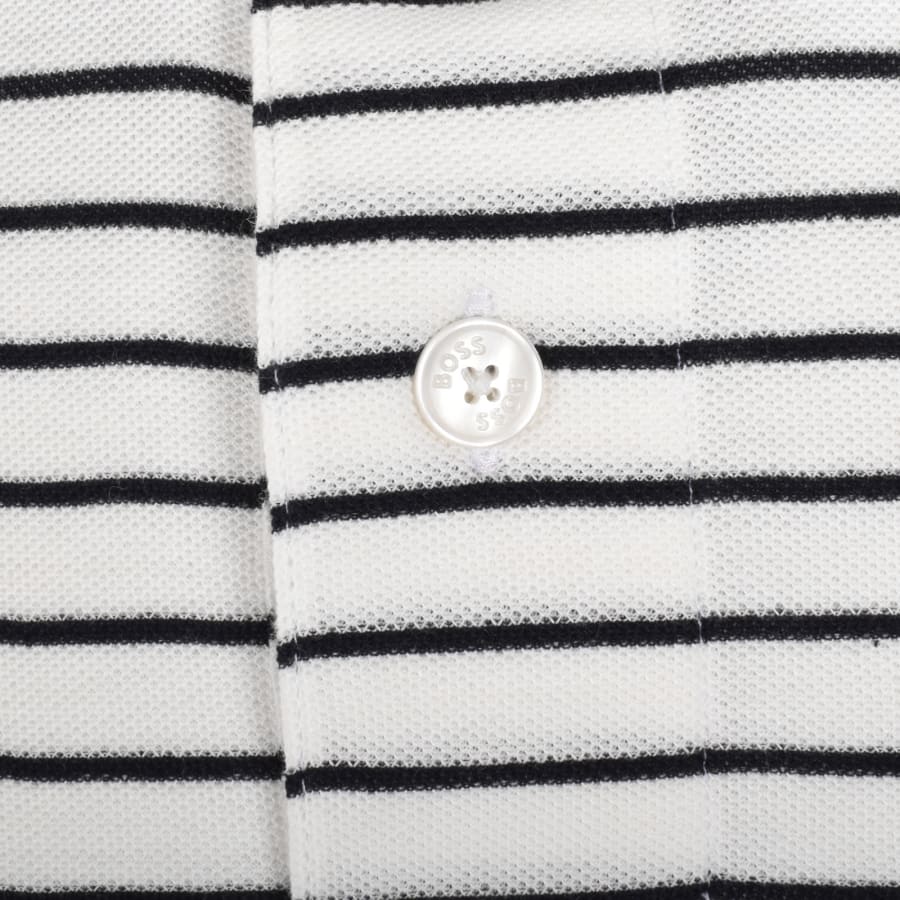 Image number 4 for BOSS Pales Stripe Polo T Shirt White