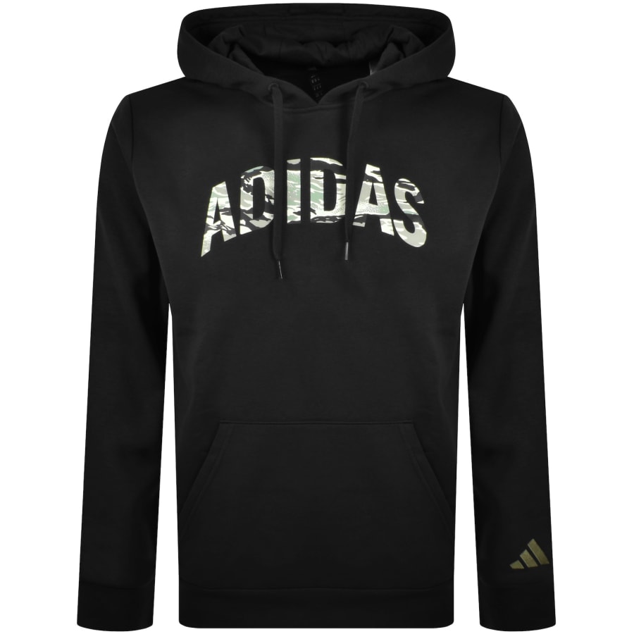 Image number 1 for adidas Sportswear Camo Logo Hoodie Black