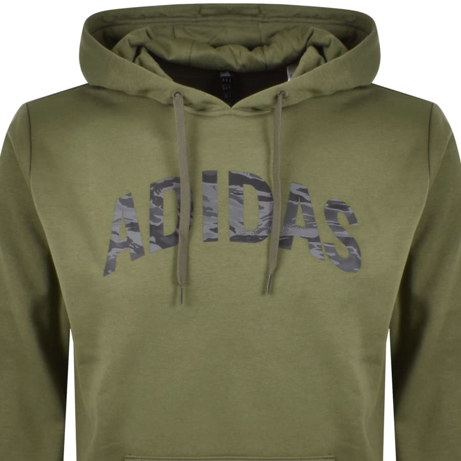 Image number 2 for adidas Sportswear Camo Logo Hoodie Green