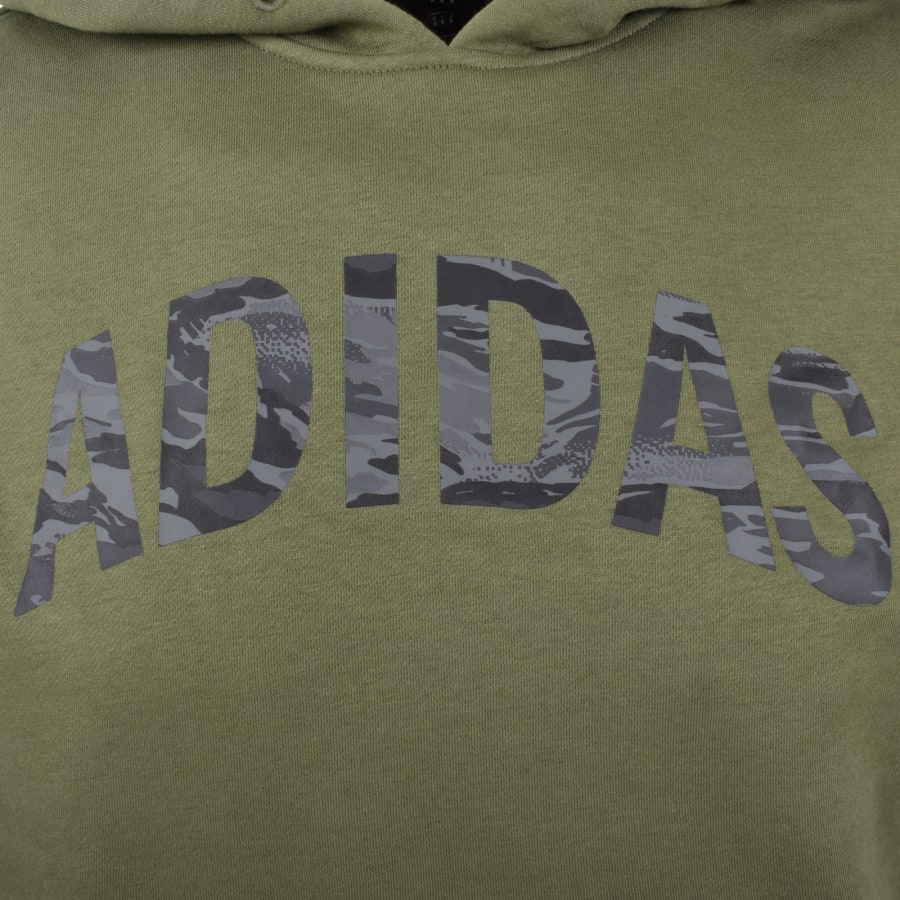 Image number 3 for adidas Sportswear Camo Logo Hoodie Green
