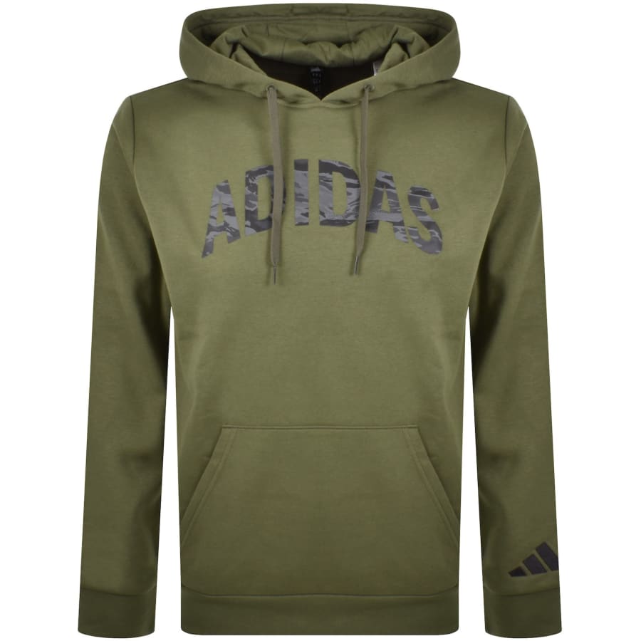 Image number 1 for adidas Sportswear Camo Logo Hoodie Green