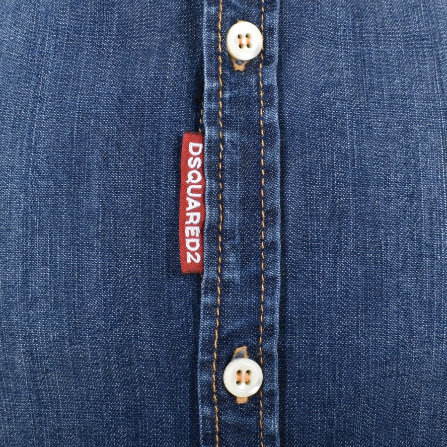 Image number 3 for DSQUARED2 Relaxed Dan Denim Shirt Blue
